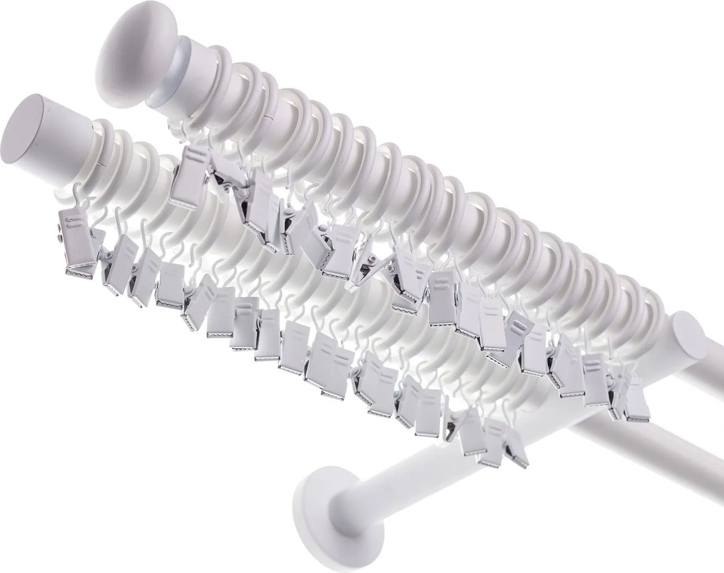 Dvojitá garniža Modern white matt 240 cm