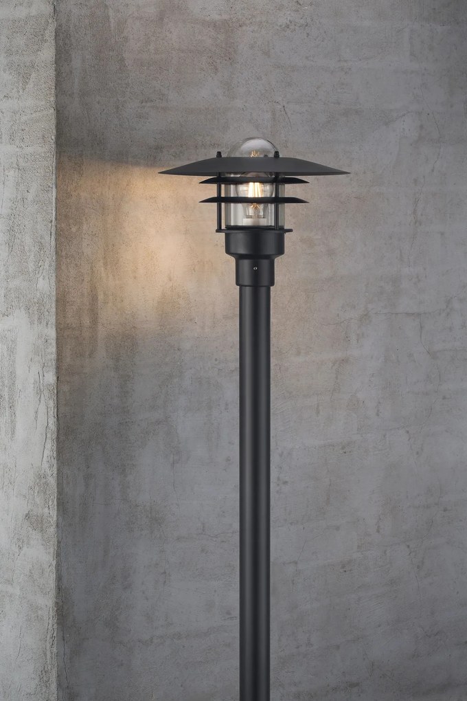 Nordlux Čierny záhradný stĺpik Lønstrup 32 pre žiarovku E27 116cm 71428003