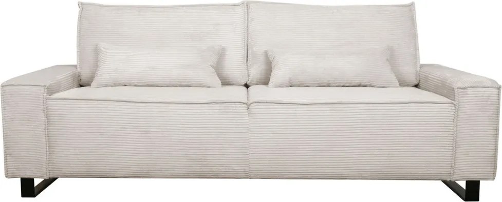 Trojmiestna pohovka Cassino, krémová štrukturovaná látka