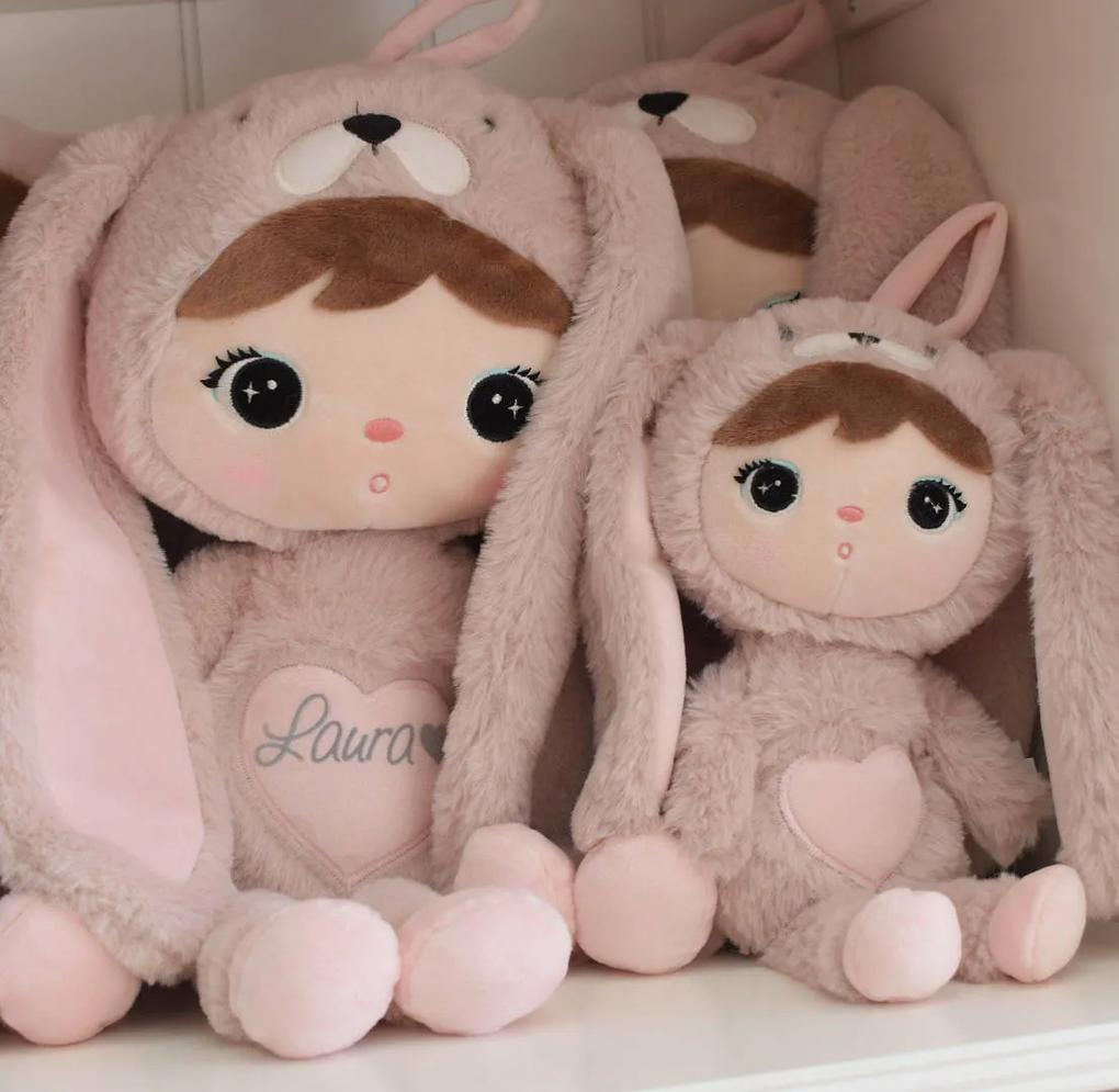 Bábika ružový zajac 30cm personalizácia: Iba samotná bábika