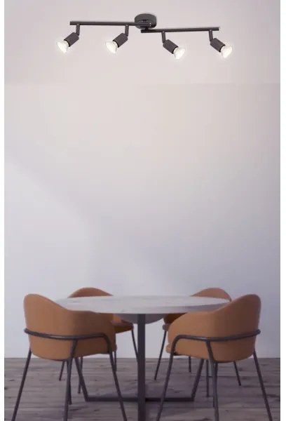 GLOBO 57382-4L - LED Bodové svietidlo OLIWA 4xGU10/3W/230V čierna