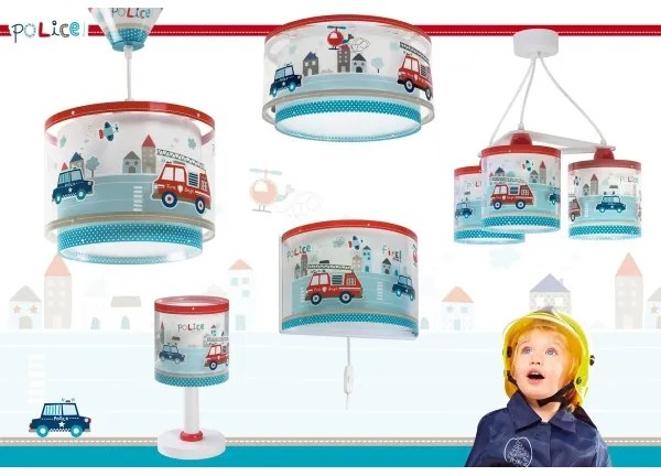Dalber 60611N - LED detská lampička POLICE 1xG4/4W/230V pestrofarebná