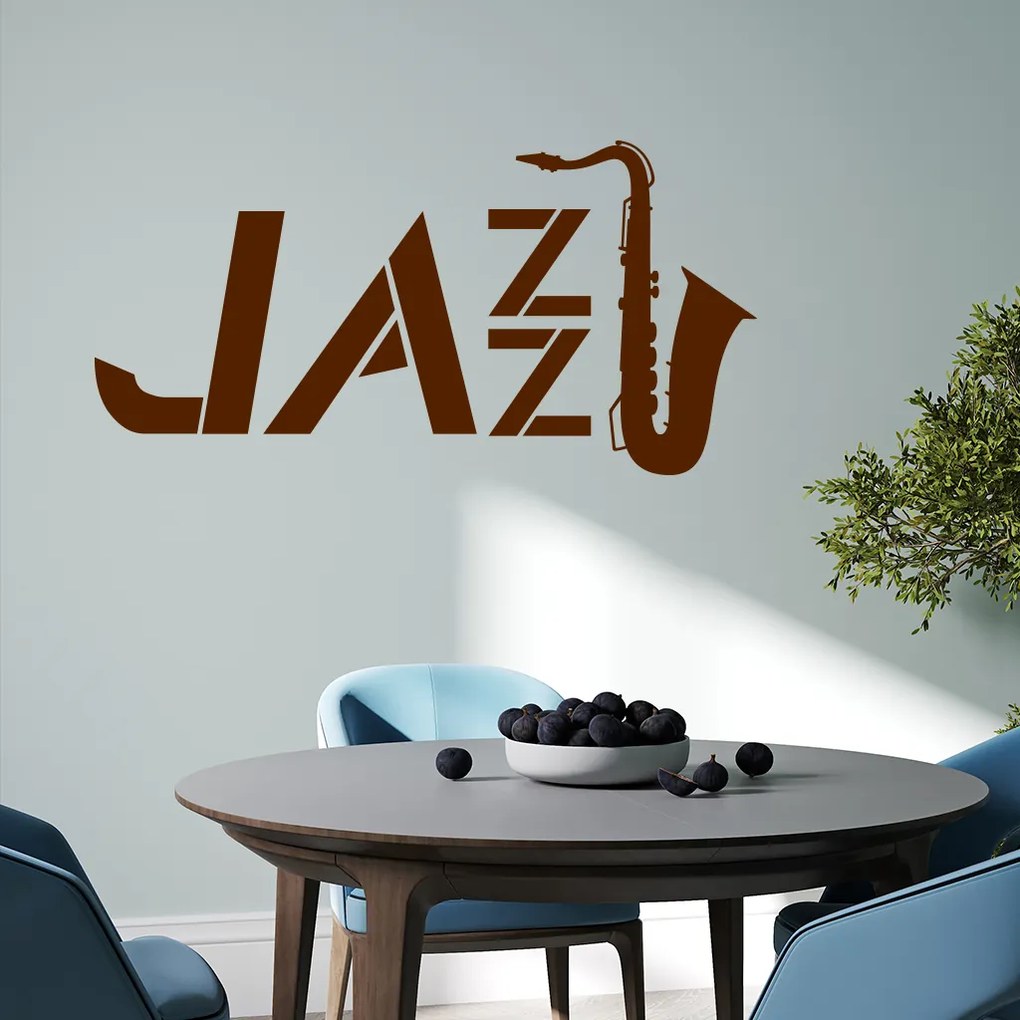 Veselá Stena Samolepka Jazz Farba: fialová, Veľkosť: 80 x 41 cm