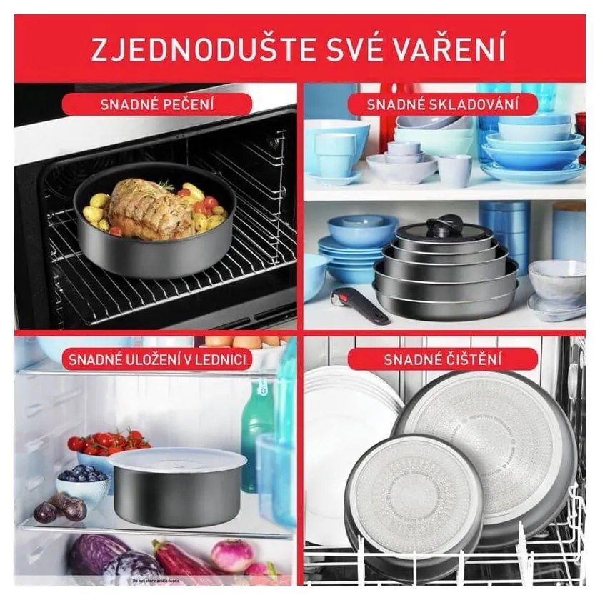 Hliníková súprava riadu 20 ks Ingenio Daily Chef On - Tefal