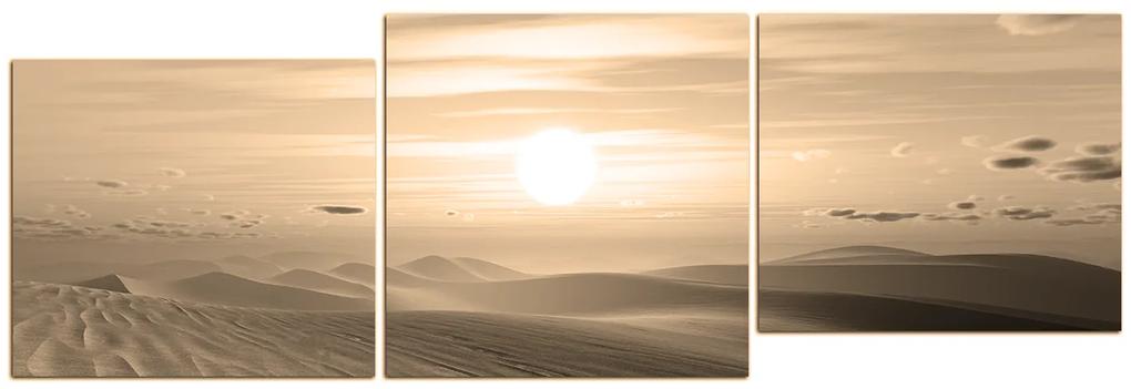 Obraz na plátne - Púštny západ slnka - panoráma. 5917FD (150x50 cm)