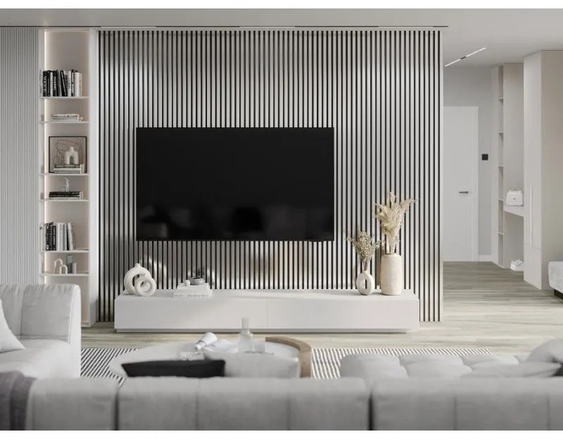 Mexen Lam-B, stenové lamely 275 × 31,5 cm, HDF doska 4 mm, strieborná, S100-275317-2812-056