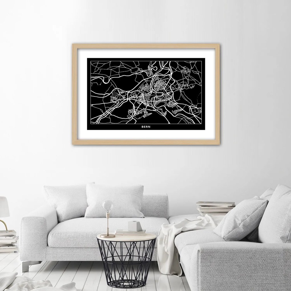 Gario Plagát Plán mesta Brno Farba rámu: Bez rámu, Rozmery: 60 x 40 cm