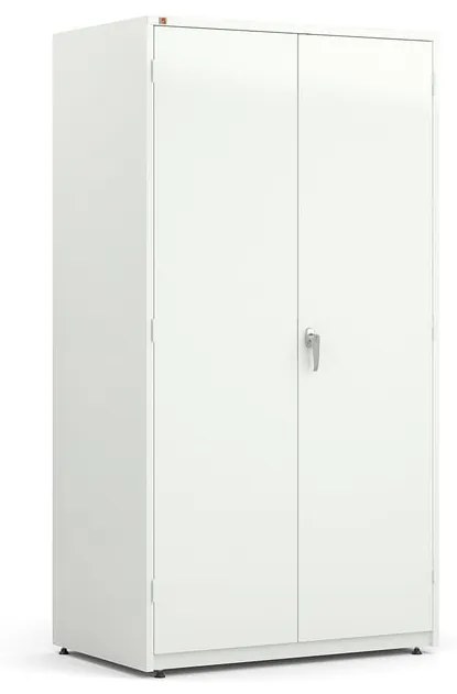 Hlboká kovová skriňa do dielne SUPPLY, 1900x1020x635 mm, biela