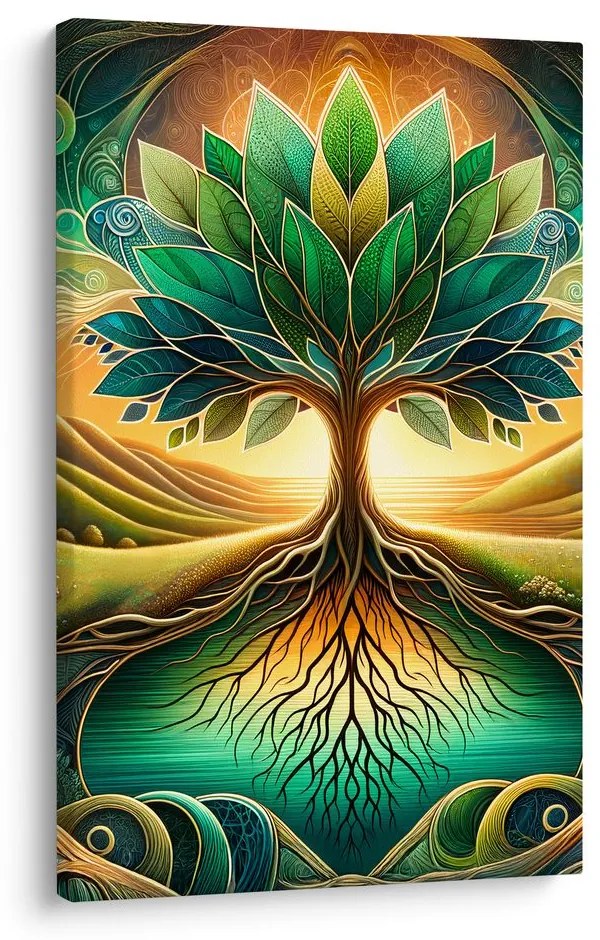 Obraz mystický strom života pri jazere