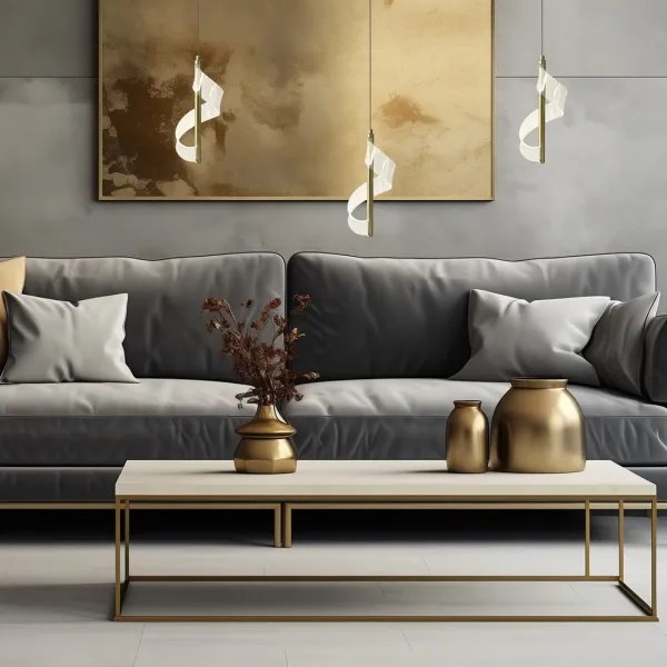 LED Luster na lanku LARGO LED/10W/230V zlatá