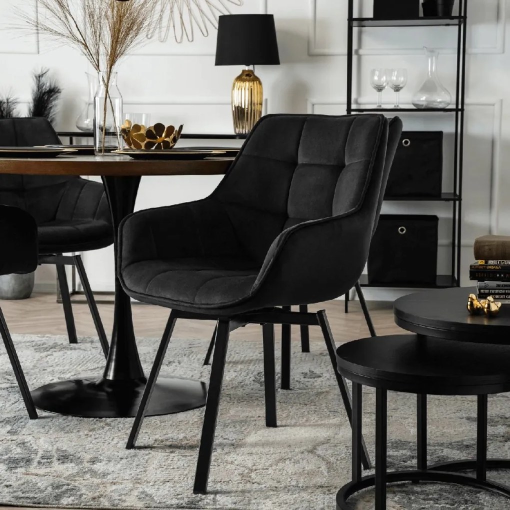 PROXIMA.store - Otočné jedálenské kreslo LUNA FARBA: hnedá