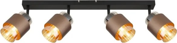 Globo 15560-4C - Bodové svietidlo MILLEY 4xE27/40W/230V čierna/bronzová