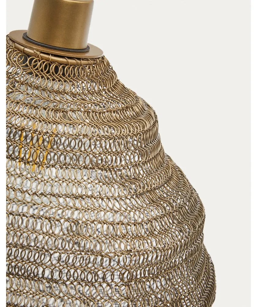 Závesné svietidlo v zlatej farbe s kovovým tienidlom ø 30 cm Sarraco – Kave Home