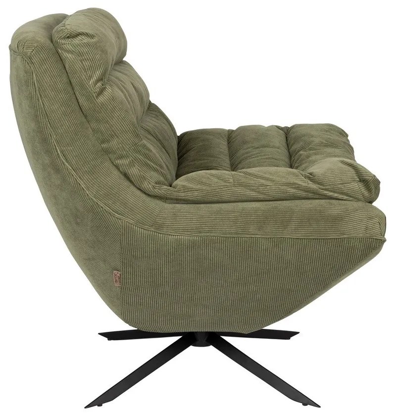 Zelené zamatové kreslo Vince – Dutchbone