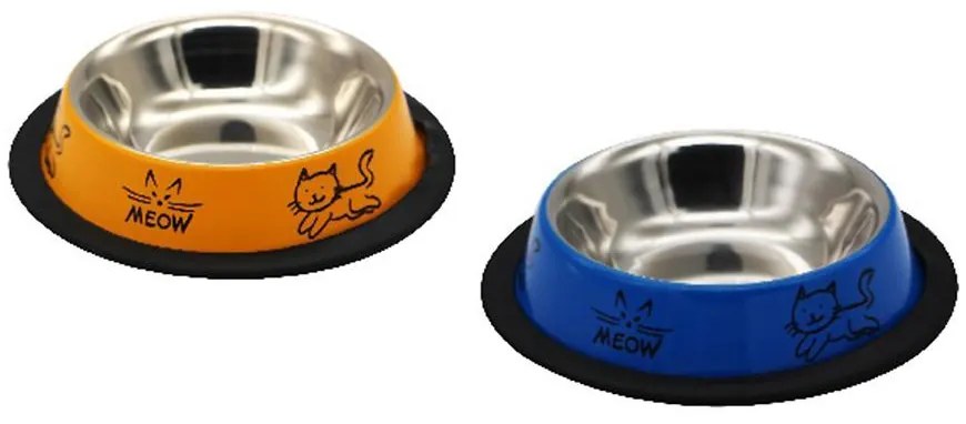 Miska pre mačku protišmyková  nerez 0,22 l/11 cm