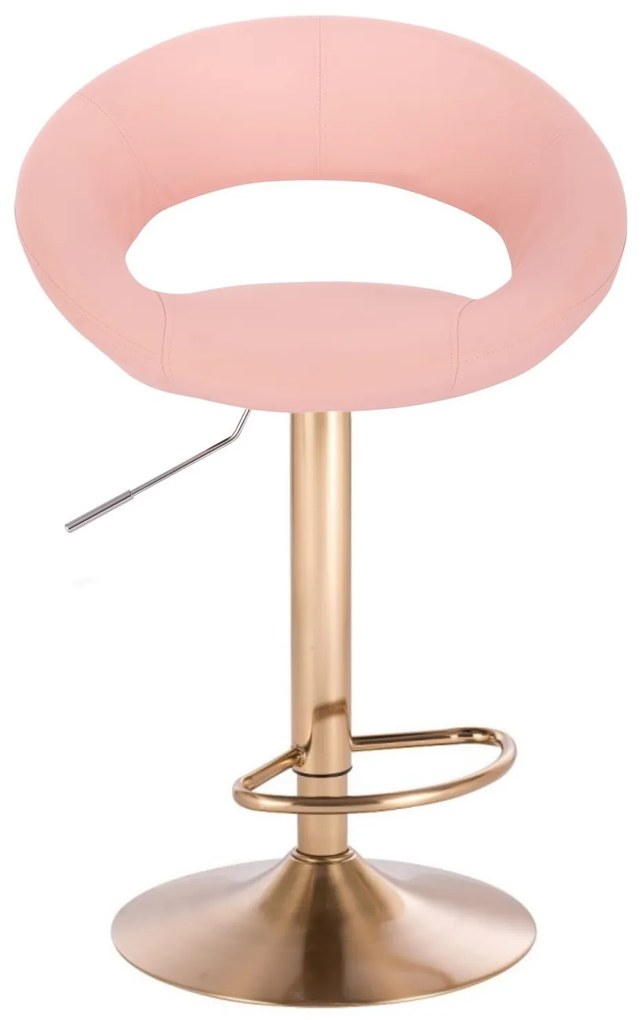 LuxuryForm Barová stolička NAPOLI na zlatom tanieri - ružová