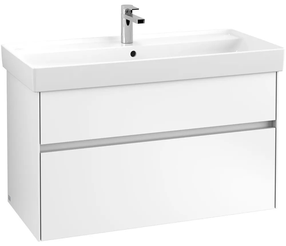 VILLEROY &amp; BOCH Collaro závesná skrinka pod umývadlo, 2 zásuvky, 954 x 444 x 546 mm, White Matt, C01100MS