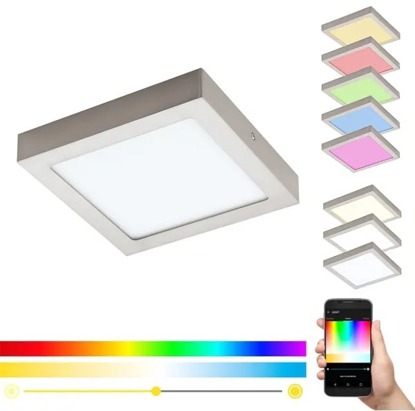 Eglo 96679 - LED RGBW stmievateľné stropné svietidlo FUEVA-C LED/15,6W/230V BT