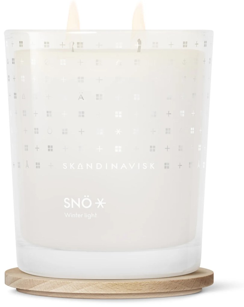 SKANDINAVISK Vonná sviečka v skle SNÖ (sneh) 350 g