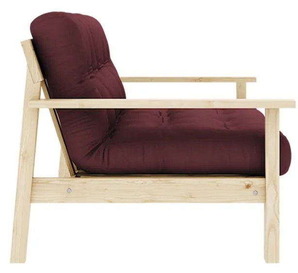 Variabilná pohovka Unwind Clear/Bordeaux 76 x 218 x 92 cm