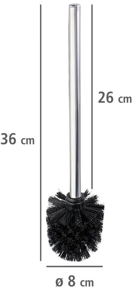 Náhradné WC kefy v súprave 4 ks z nehrdzavejúcej ocele v lesklej striebornej farbe Ø8cm – Wenko