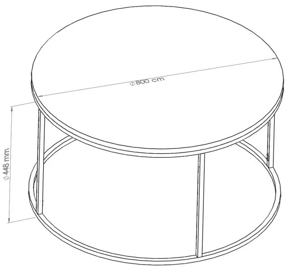 Konferenčný stolík STARTIS 80x45 cm čierna
