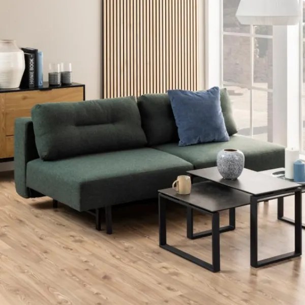 Dvoumístná rozkládací pohovka Malling tmavě zelená