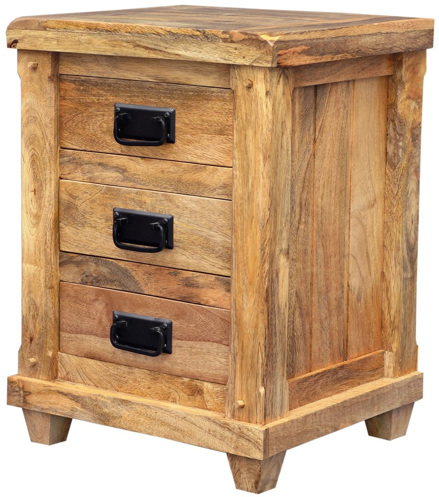 furniture-nabytek.cz - Nočný stolík masív z dreva mango 45x60x40