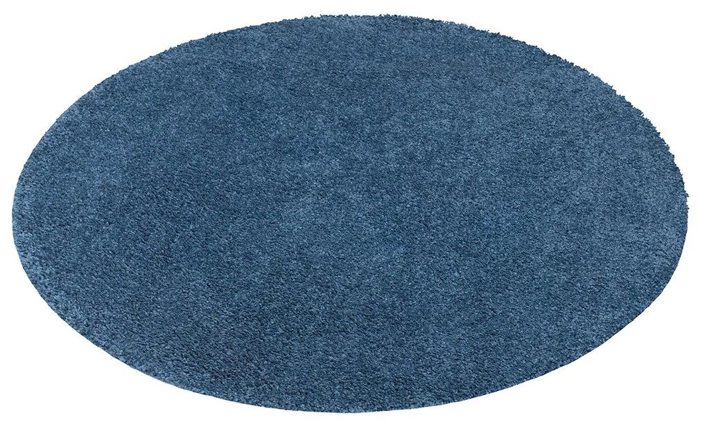 Dekorstudio Shaggy okrúhly koberec CITY 500 modrý Priemer koberca: 80cm