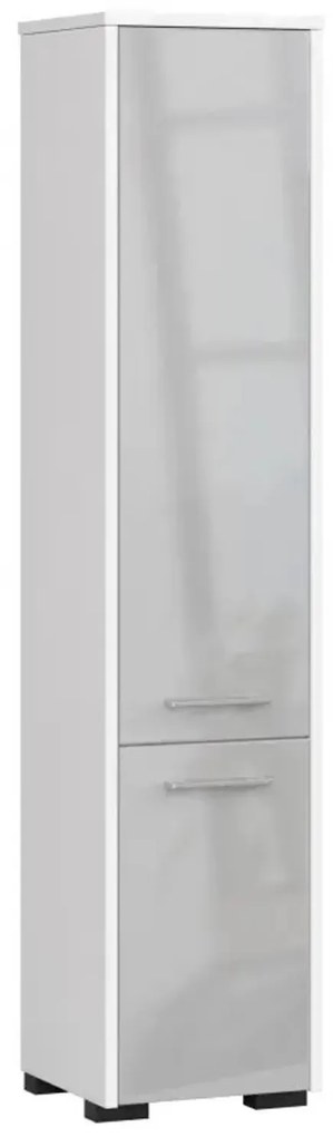 Kúpeľňová skrinka FIN 2D - biela / čierna lesk