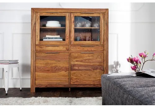 Komoda/Vitrína 22685 120cm Drevo Sheesham/Palisander  - Komfort-nábytok