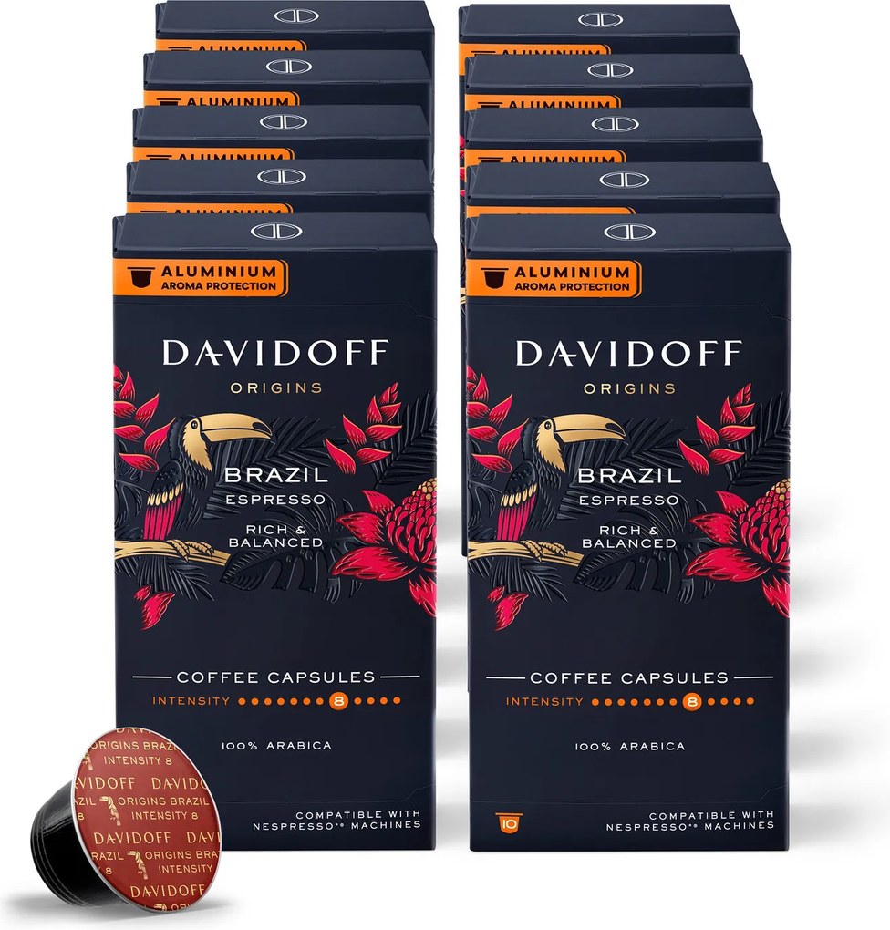 DAVIDOFF CAFÉ ORIGINS Brazil Espresso - 10 x 10 kapsúl