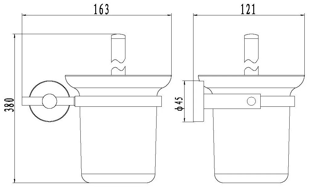 Novaservis - WC kefa Mephisto chróm, 6833,0