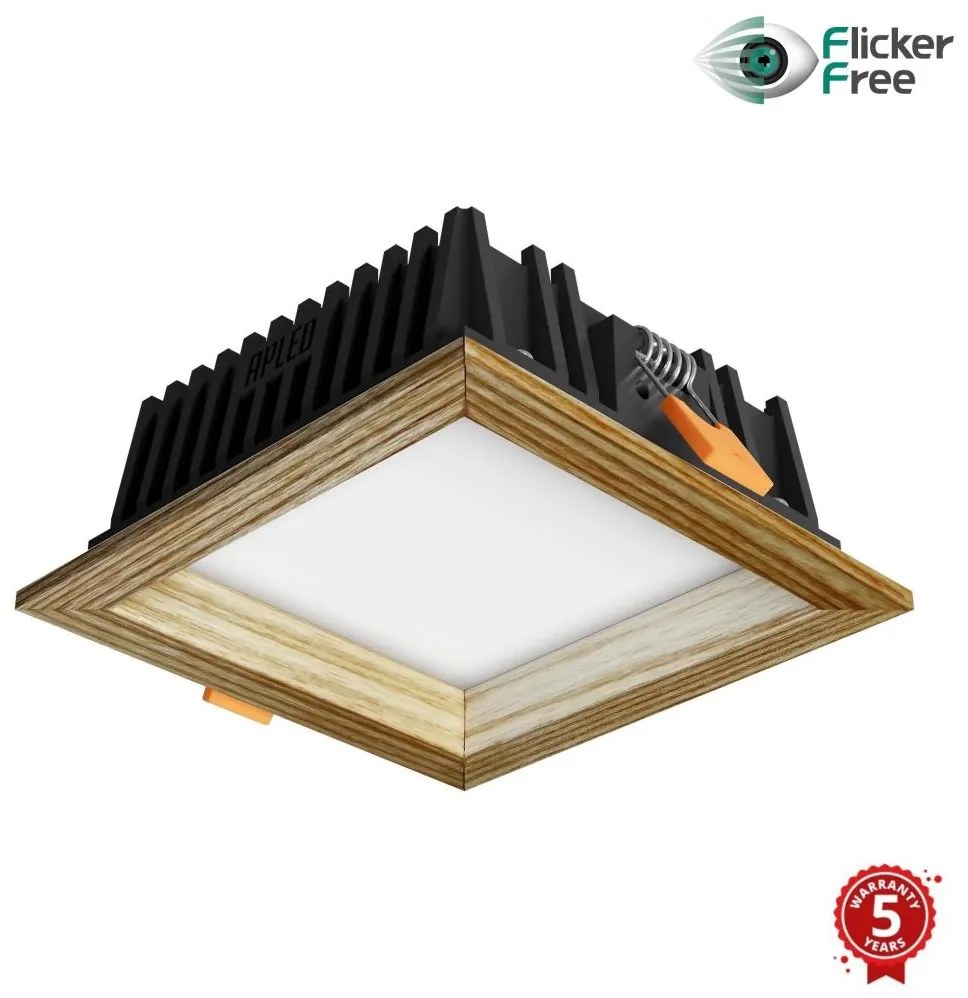 APLED - LED Podhľadové SQUARE WOODLINE LED/6W/230V 4000K 12x12 cm jaseň masív