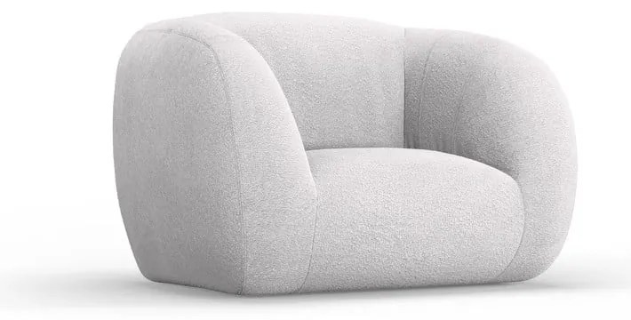 Svetlosivé kreslo z textílie buklé Essen – Cosmopolitan Design