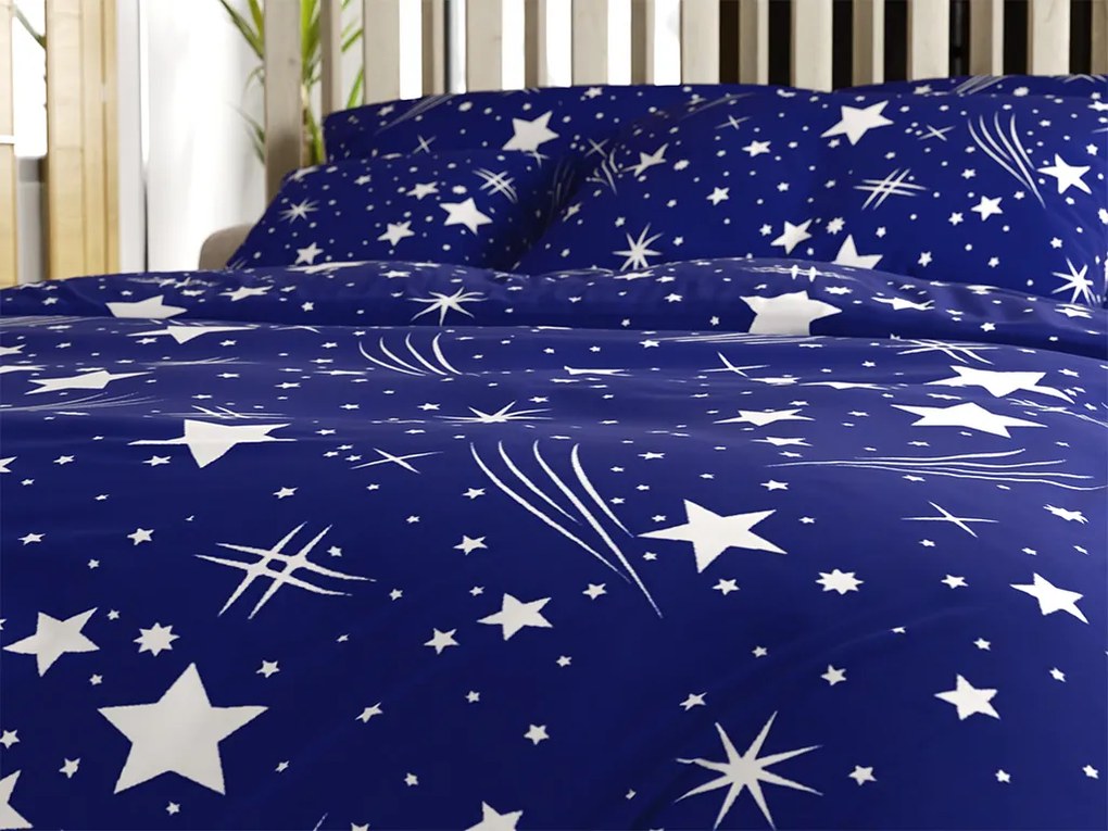 Obliečky z mikrovlákna NIGHT SKY modré Rozmer obliečky: 2 ks 70 x 90 cm | 200 x 220 cm