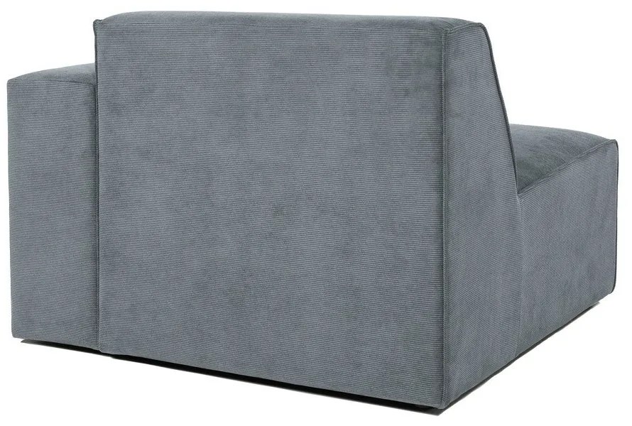 Sivý menčestrový modul pohovky (pravý roh) Sting – Scandic