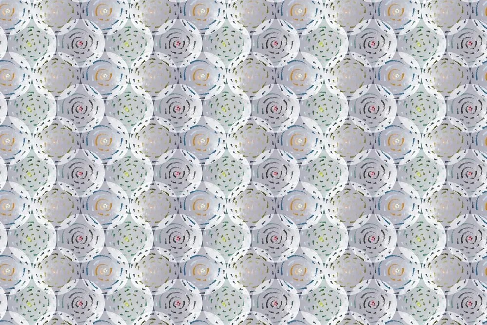 Tapeta abstraktné farebné kruhy - 75x1000 cm