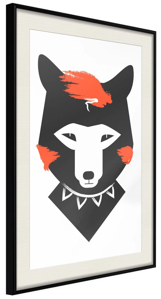 Artgeist Plagát - Polite Fox [Poster] Veľkosť: 30x45, Verzia: Zlatý rám