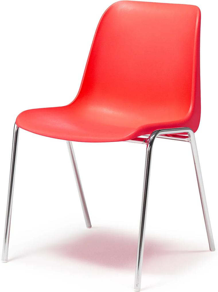 Plastová stolička Sierra, červená