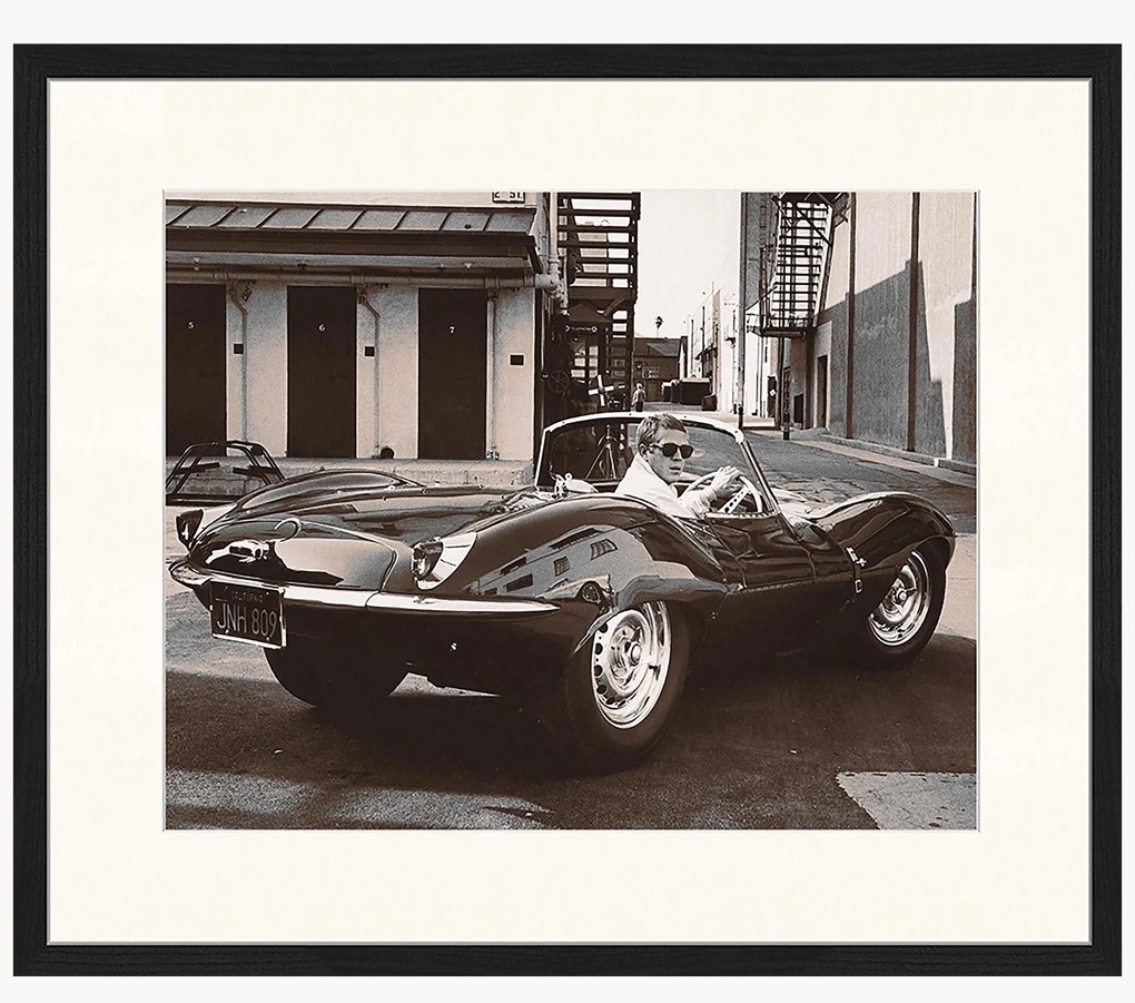 Fotografia v ráme Steve McQueen in His Jaguar