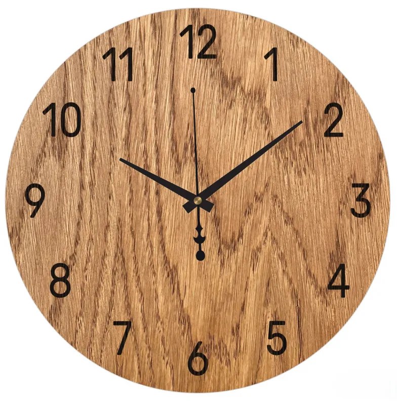 Ručne vyrábané dubové hodiny – tichý chod a moderný dizajn I SENTOP FB-MAS002-A