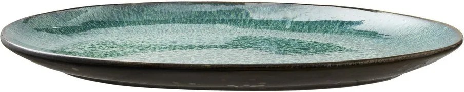 Zelený/čierny servírovací kameninový tanier Gastro Green/Black – Bitz