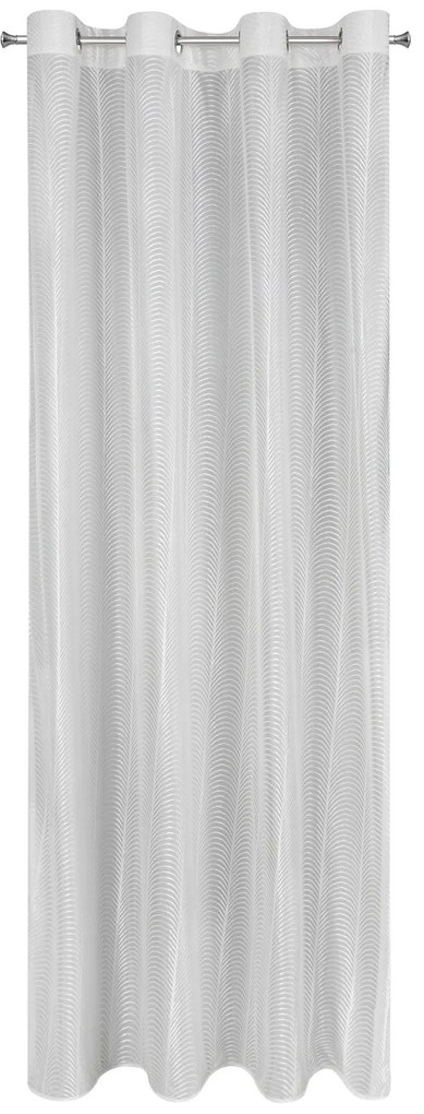 ZÁVES NA KRÚŽKOCH KAMILA 140X250 CM BIELA