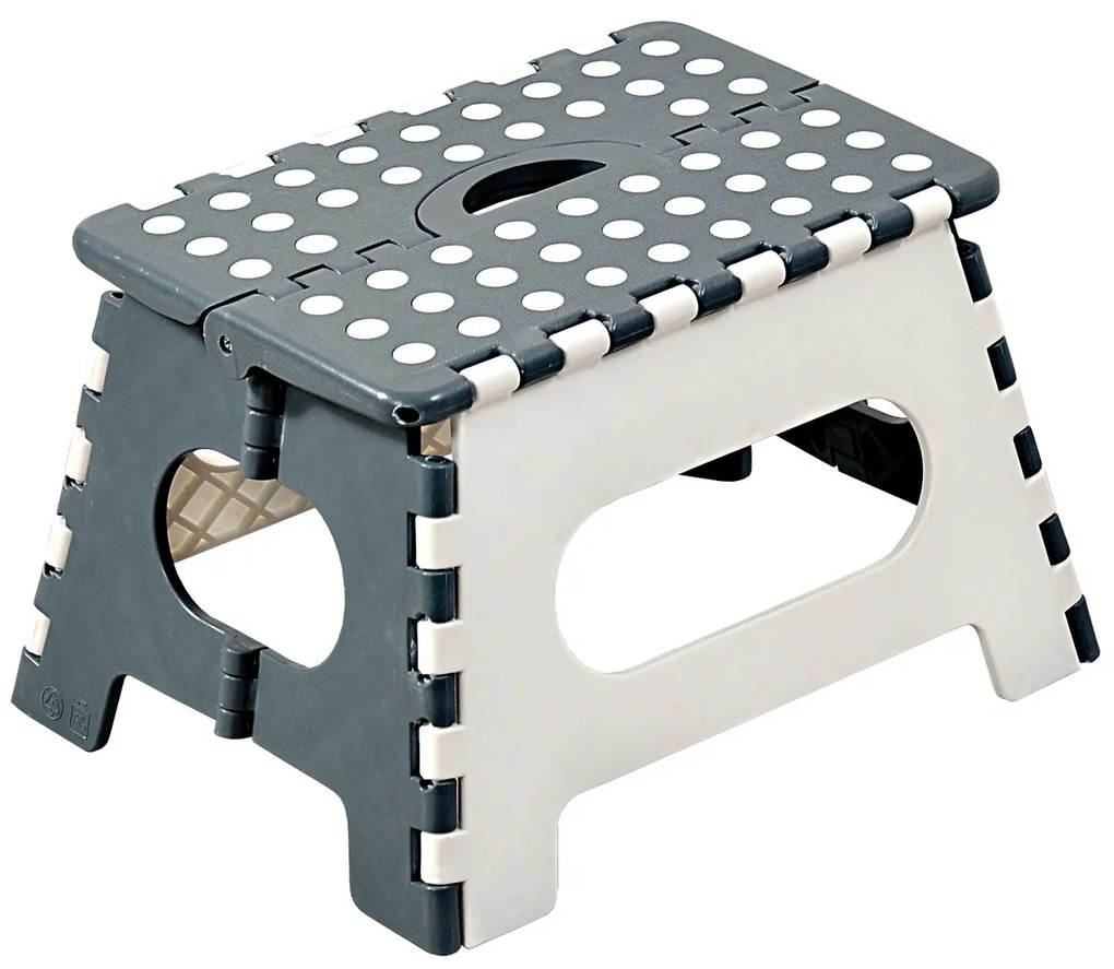 Kesper 70533 Skladacia stolička, biela/sivá, 35 x 22 x 27 cm