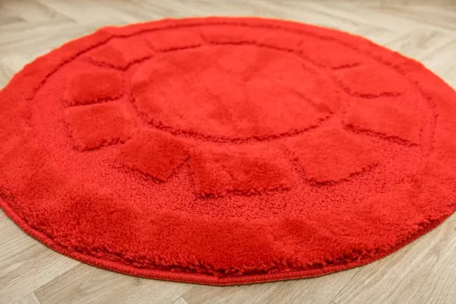 Kúpeľňový koberček Ocean červený kruh