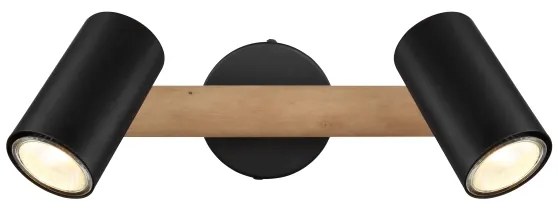 Globo 57913-2 - Bodové svietidlo HERTI 2xGU10/5W/230V drevo/kov