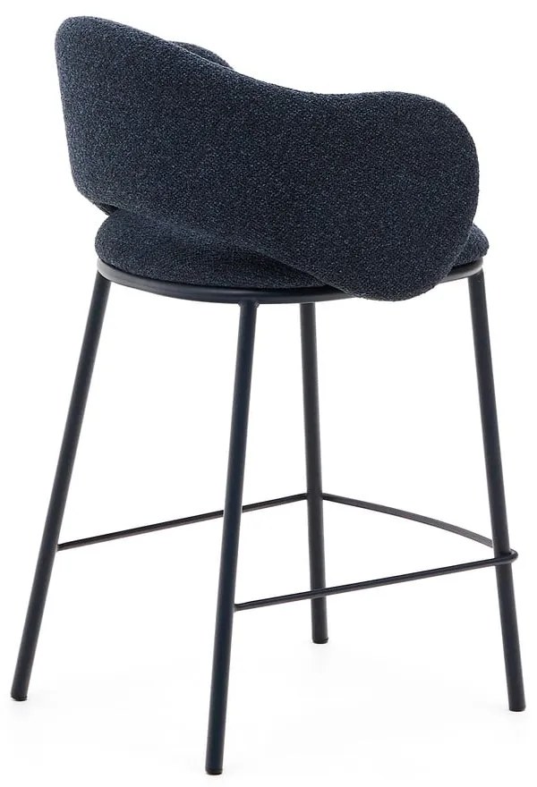 Tmavomodrá barová stolička (výška sedadla 65 cm) Maina – Kave Home
