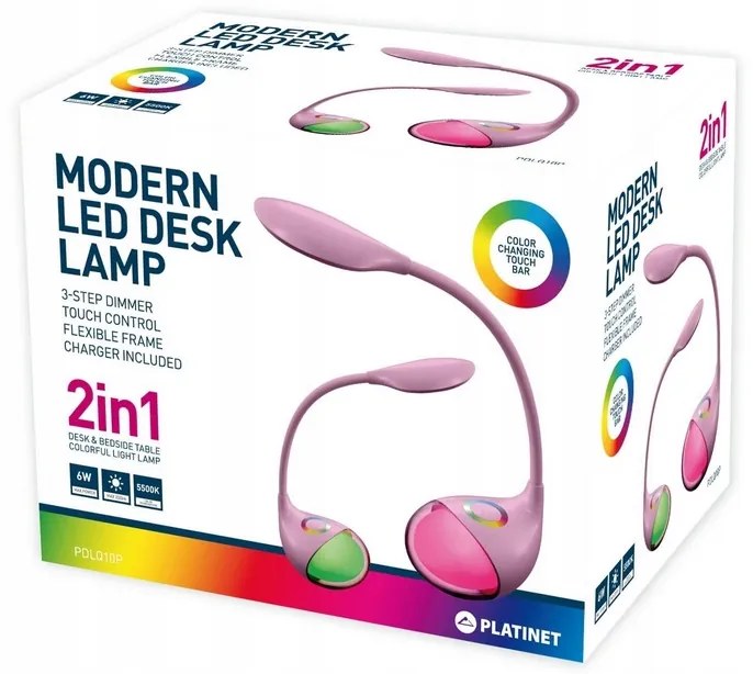 CHINATSU LED stolná lampička do detskej izby, ružová