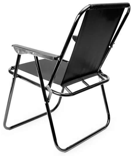 Skladacia kempingová stolička čierna